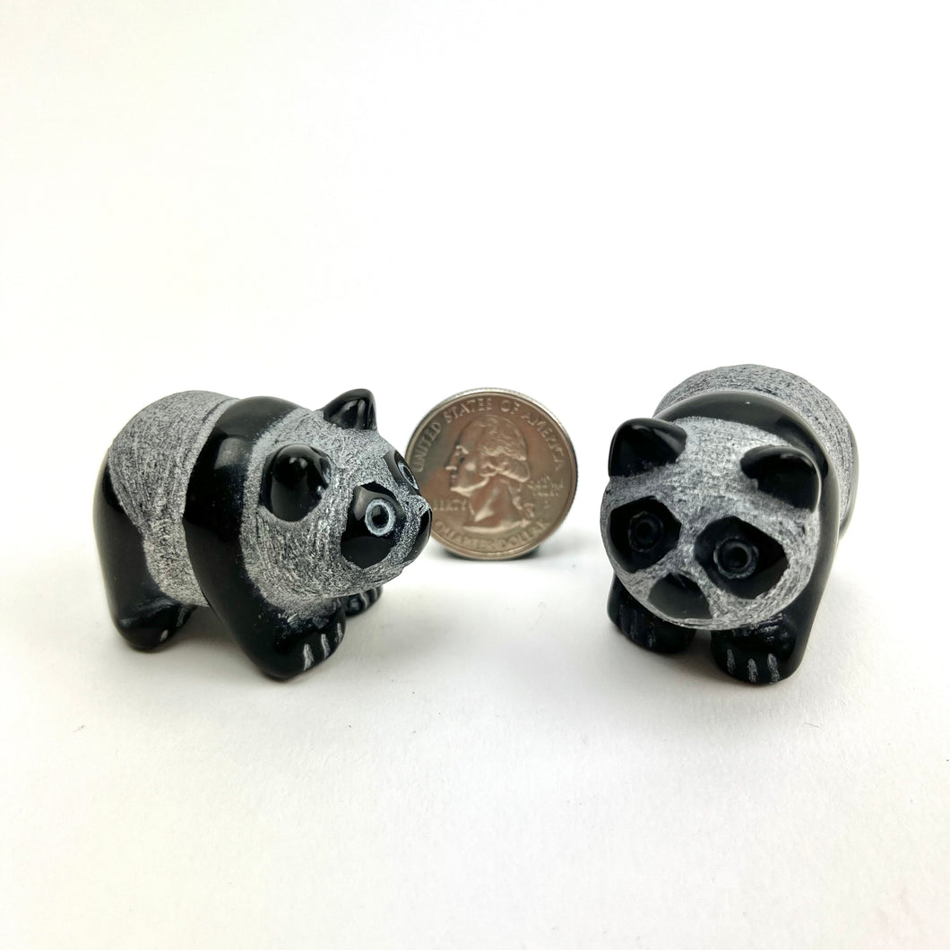 Panda Bear Carving | Obsidian | 35-40mm