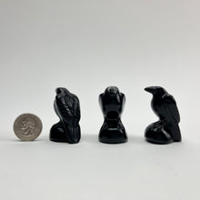 Load image into Gallery viewer, Carved Raven | Black Obsidian | 45mm
