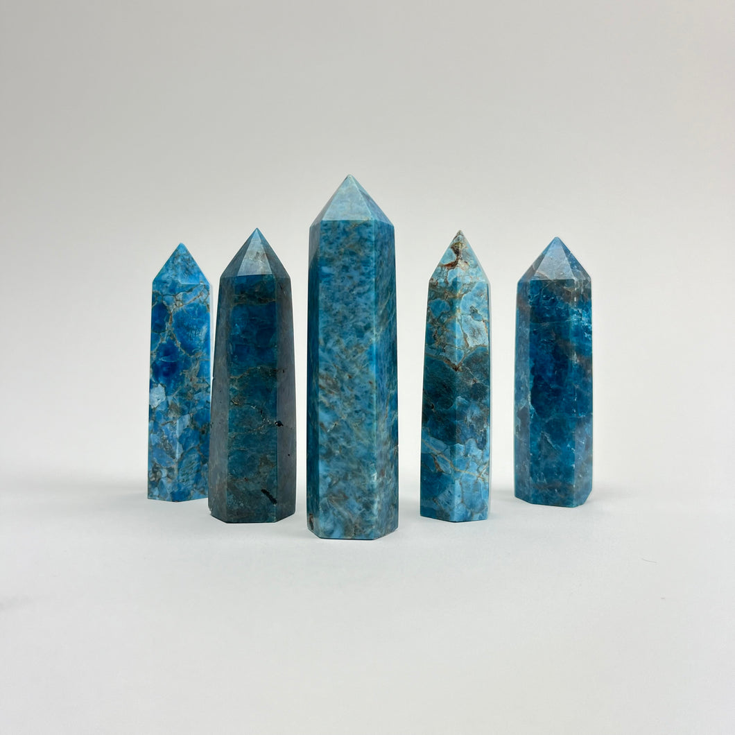 Blue Apatite | Polished Points Skinny |80-90mm