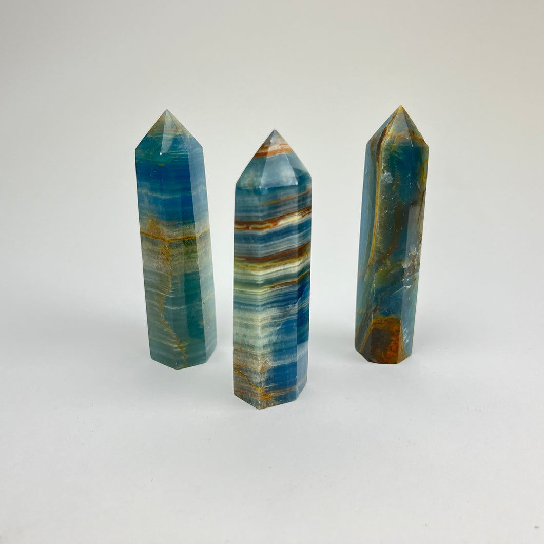 Blue Onyx | Polished Points | 75-85mm