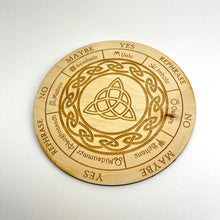 Load image into Gallery viewer, Triquetra Witches Wheel | Pendulum Board with Description
