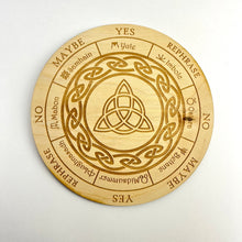 Load image into Gallery viewer, Triquetra Witches Wheel | Pendulum Board with Description
