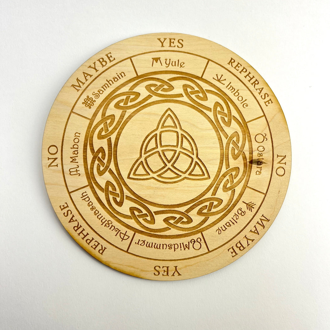 Triquetra Witches Wheel | Pendulum Board with Description