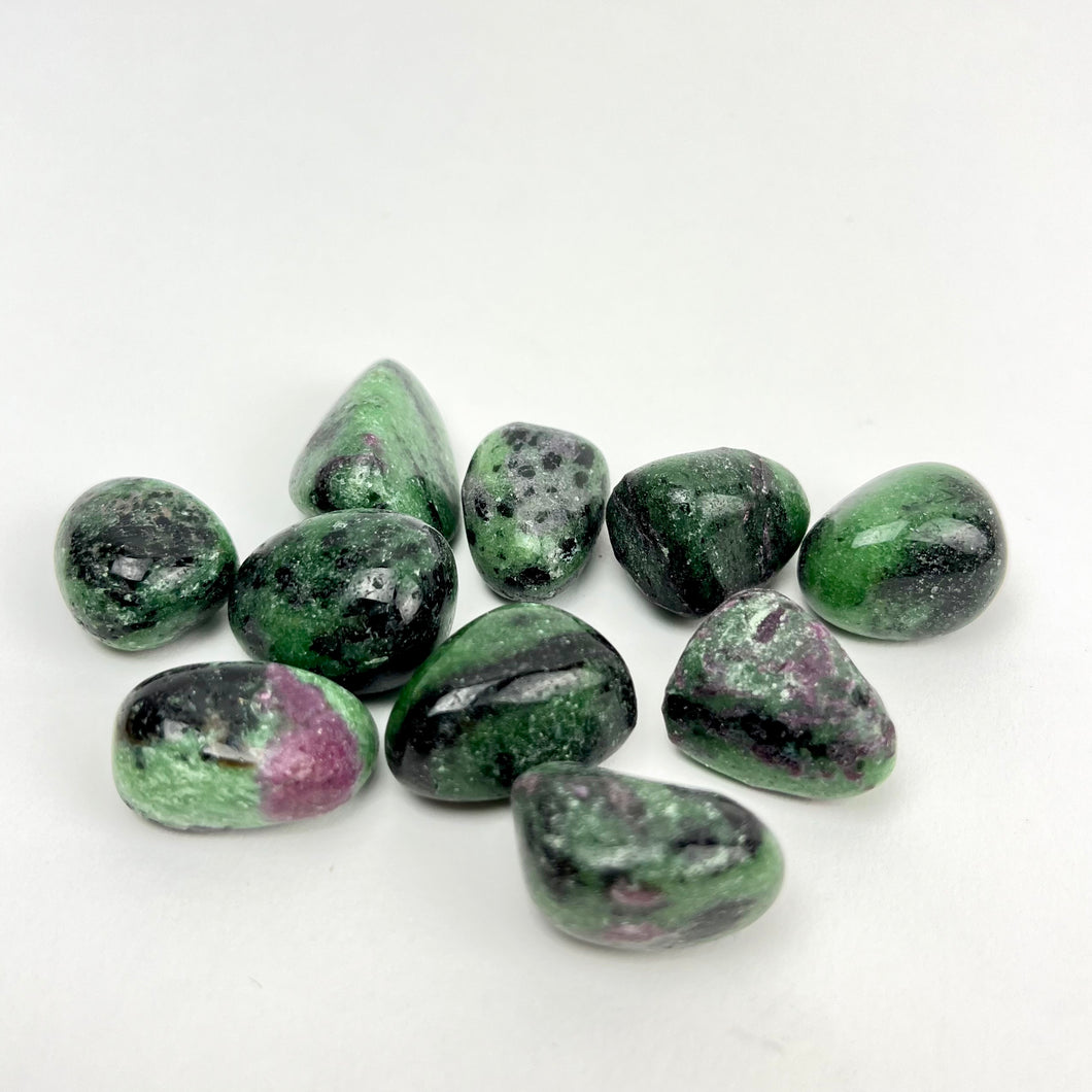 Zoisite with Ruby Tumbled | 15-30mm | 100 Grams