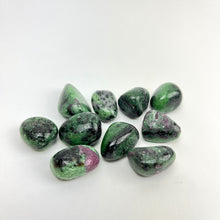 Load image into Gallery viewer, Zoisite with Ruby Tumbled | 15-30mm | 100 Grams
