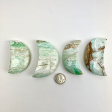 Load image into Gallery viewer, Caribbean Calcite | Carved Moon | 75-85mm
