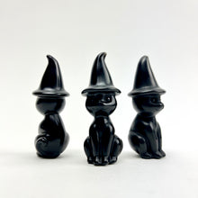 Load image into Gallery viewer, Crystal Cat with Witch Hat
