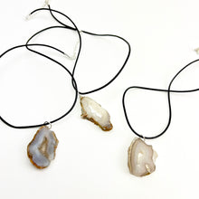 Load image into Gallery viewer, Natural Druzy Cord Necklace
