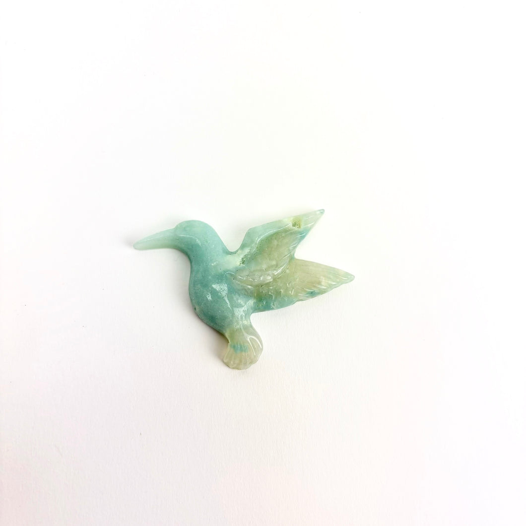 Carved Crystal Hummingbird | 65mm