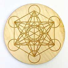 Load image into Gallery viewer, Metatron&#39;s Cube | Crystal Grid with Description
