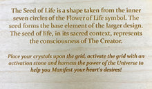 Load image into Gallery viewer, Seed of Life | Crystal Grid with Description
