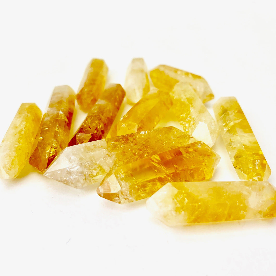 *Citrine | Double Terminated Points | Heat Treated | Assorted Sizes | Brazil