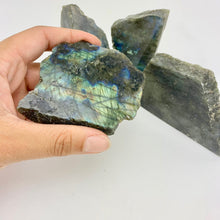 Load image into Gallery viewer, Labradorite - Single Side Polish standing “faces” / Kilo Lot
