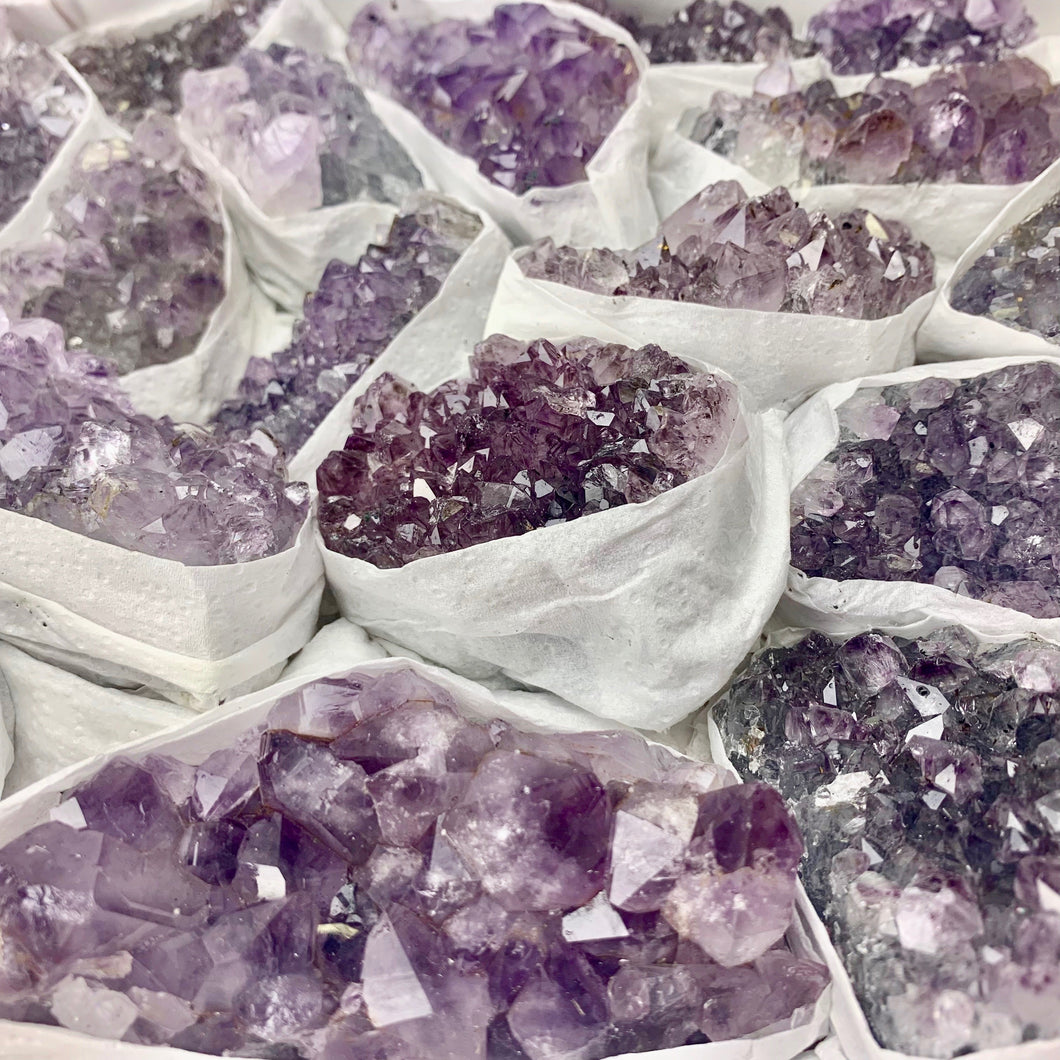 Amethyst Druze Clusters | Full Flat Case | Uruguay