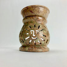 Load image into Gallery viewer, Aroma Lamp | Soap Stone Carved Sun  3&quot;
