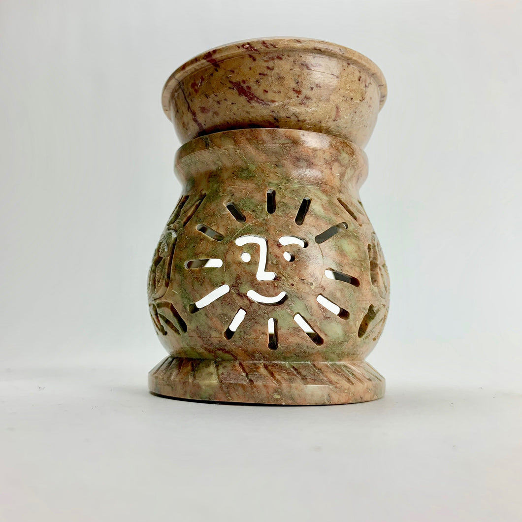 Aroma Lamp | Soap Stone Carved Sun  3