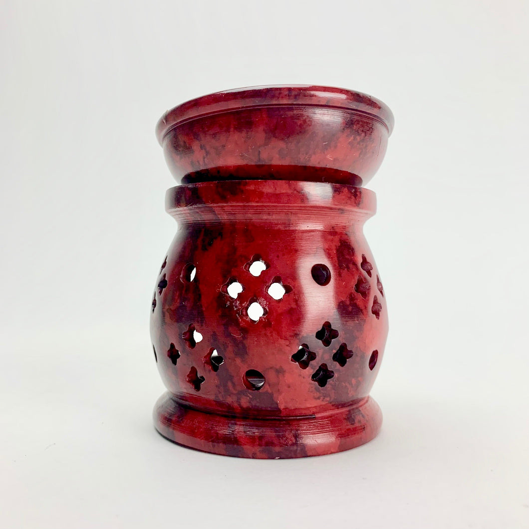 Red Soap Stone Aroma Lamp