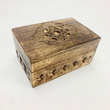 Load image into Gallery viewer, Celtic Knot Wooden Crystal Box
