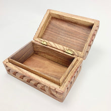 Load image into Gallery viewer, Yin &amp; Yang Carved Wooden Crystal Box
