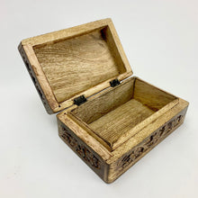 Load image into Gallery viewer, Floral Carved Wooden Crystal Box

