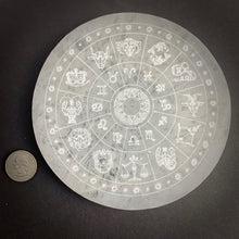 Load image into Gallery viewer, Selenite | Zodiac Wheel Crystal Charging Plate | Morocco
