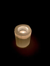 Load image into Gallery viewer, *Selenite Candle Holder | Natural w/ Polished Top | Choose Size
