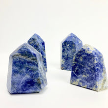 Load image into Gallery viewer, *Sodalite | Standing Polished Points | 1/2 kilo | 40-70mm | Brazil
