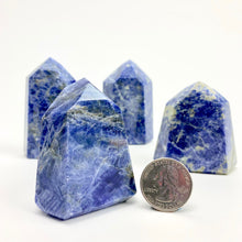 Load image into Gallery viewer, *Sodalite | Standing Polished Points | 1/2 kilo | 40-70mm | Brazil
