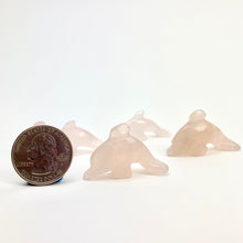 Load image into Gallery viewer, Rose Quartz | Carved Dolphins | Brazil | 35mm
