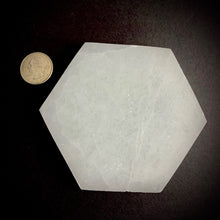 Load image into Gallery viewer, *Selenite | Hexagon Crystal Charging Plate | 10 cm | Morocco
