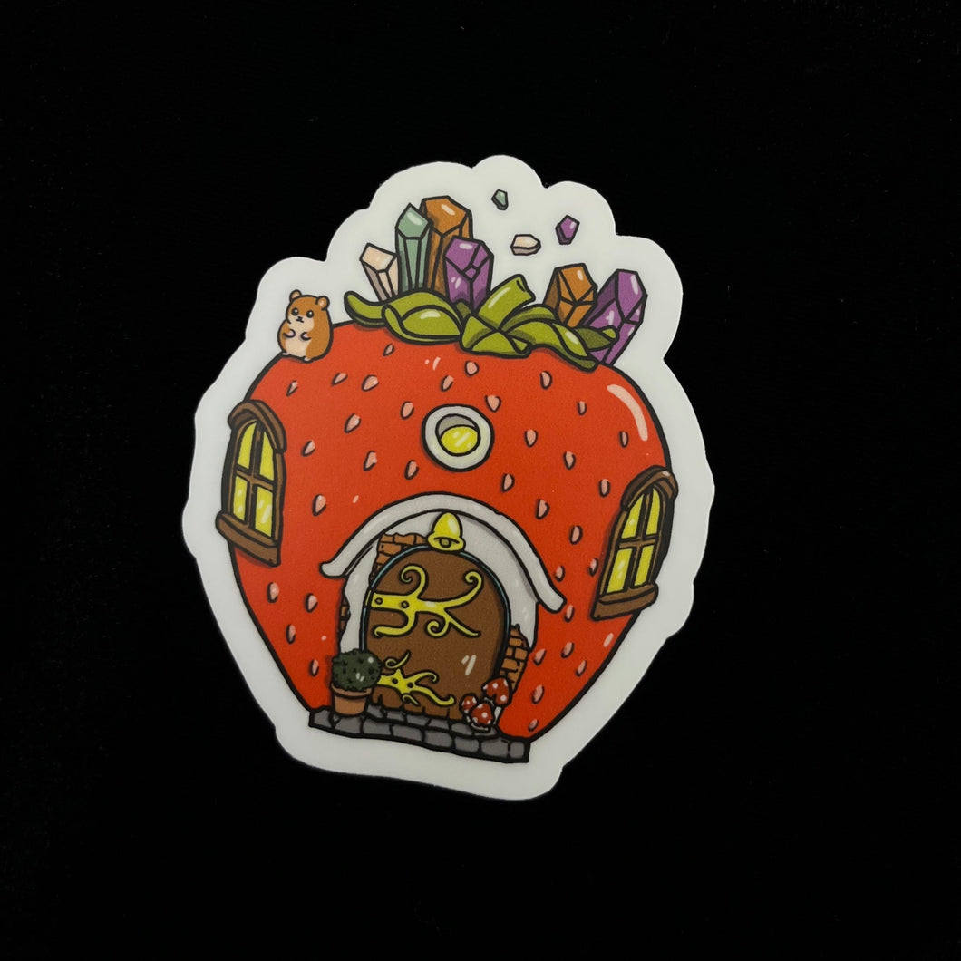 Strawberry Fairy House | Vinyl Stickers