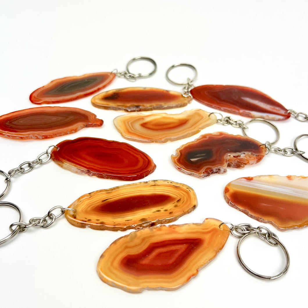 *Natural Agate Keychains | 50-70mm