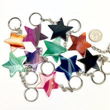 Load image into Gallery viewer, Agate Star Keychains | 40-50mm
