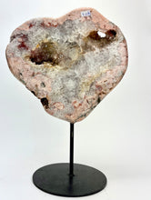 Load image into Gallery viewer, *Pink Amethyst | Polished Face | Iron Stand
