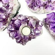Load image into Gallery viewer, Amethyst Cluster | Tealight Candle Holder | 150-175mm
