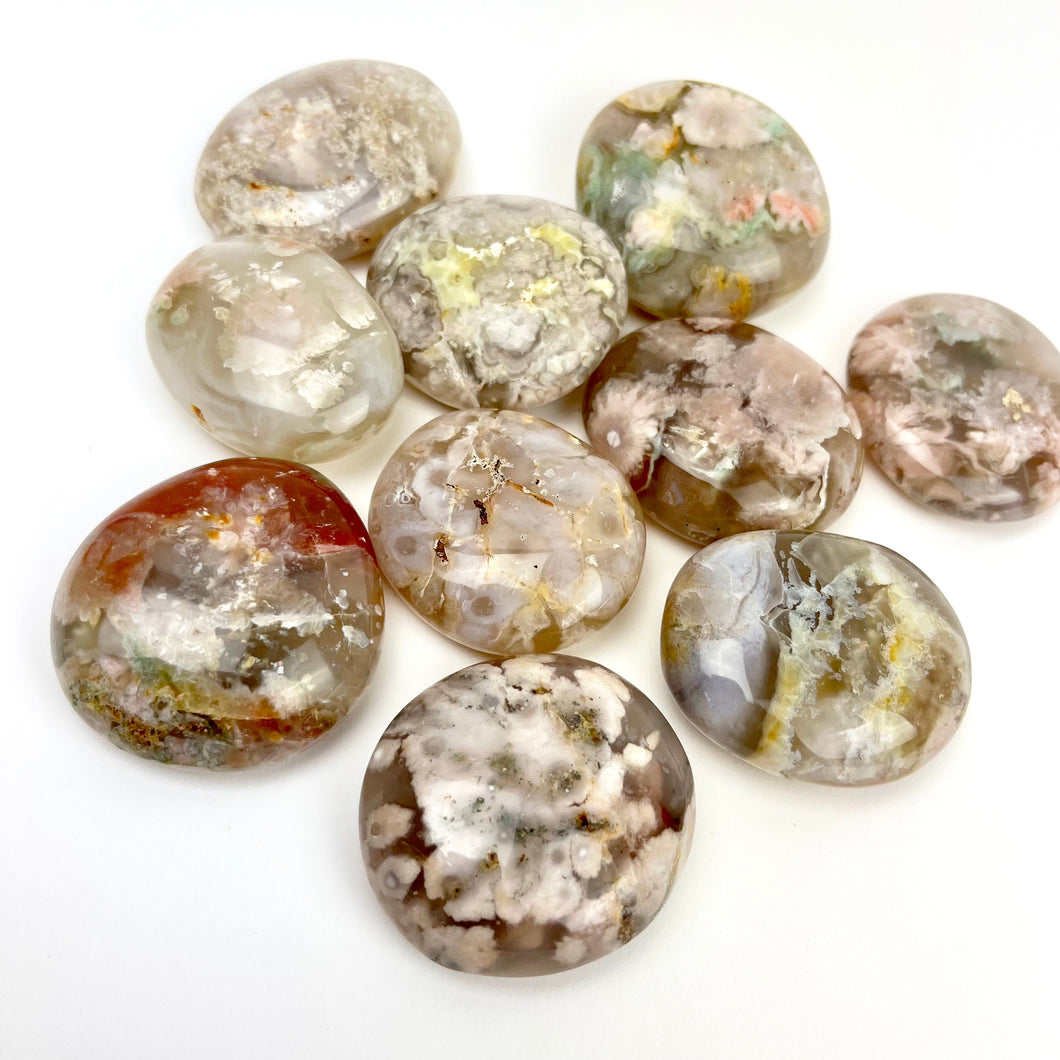 Flower Agate | Palmstone | 40-55mm | Madagascar