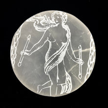 Load image into Gallery viewer, Major Arcana Etched | Selenite Crystal Charging Plate | Choose Size
