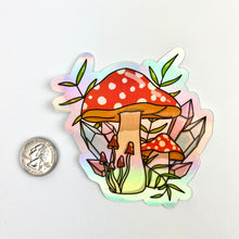 Load image into Gallery viewer, Magic Crystal Mushroom - Hologrpahic | Vinyl Stickers
