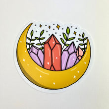 Load image into Gallery viewer, Crystal Crescent Moon | Vinyl Stickers
