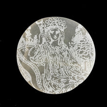 Load image into Gallery viewer, Major Arcana Etched | Selenite Crystal Charging Plate | 9-10 cm
