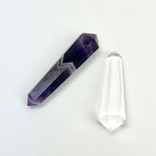 Load image into Gallery viewer, *Double Terminated Mini Vogel Wand | 30-40mm | Choose a Stone!
