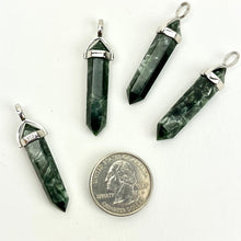 Load image into Gallery viewer, Seraphinite | Hexagon Point Pendant w/ Silver Hook
