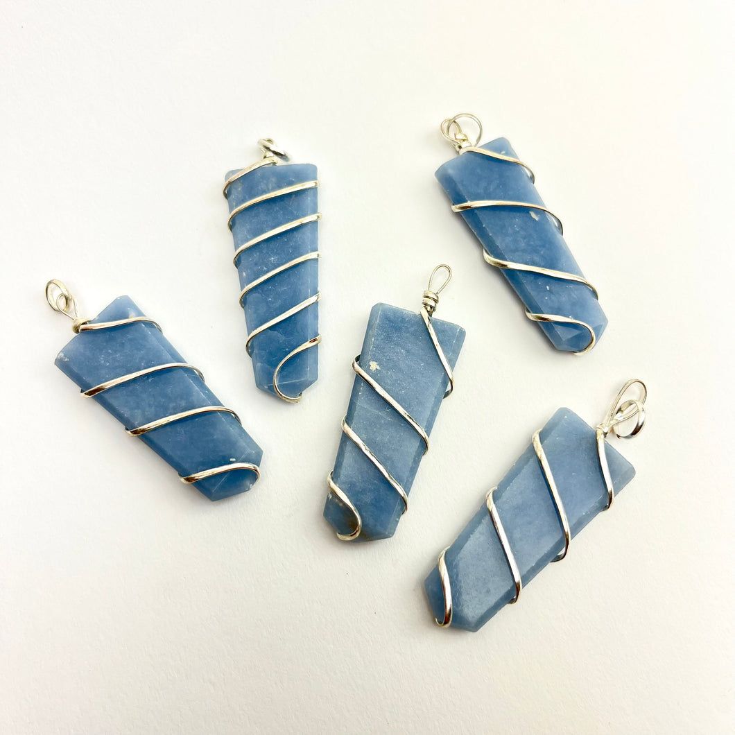 *Flat Crystal Point Pendants