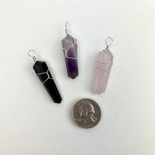 Load image into Gallery viewer, *Doubled Terminated Wire Wrap Pendant
