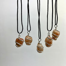 Load image into Gallery viewer, *Tumbled Stone Pendant - Black Cord
