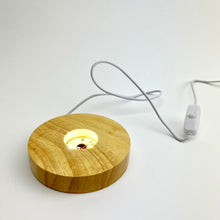 Load image into Gallery viewer, LED Light Wood Base Stands | 4&quot;
