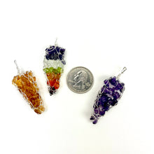 Load image into Gallery viewer, Crystal Chip | Wire-Wrapped Pendants
