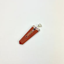Load image into Gallery viewer, Flat Tapered Gemstone Pendant w/ Chakra Cabochons
