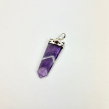 Load image into Gallery viewer, Gemstone Flat Tapered Pendant w/ Garnet Cabochon
