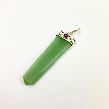 Load image into Gallery viewer, Gemstone Flat Tapered Pendant w/ Garnet Cabochon
